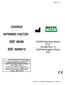 CHORUS INTRINSIC FACTOR REF REF 86090/12. DIESSE Diagnostica Senese S.p.A. Via delle Rose, Monteriggioni (Siena) Italy FR/GK/EN 1/14