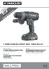 IAN SPEED CORDLESS IMPACT DRILL PSBSA 20-Li A1 2 SPEED CORDLESS IMPACT DRILL ΕΠΑΝΑΦΟΡΤΙΖΟΜΕΝΟ ΚΡΟΥΣΤΙ- ΚΟ ΚΑΤΣΑΒΙΔΙ 2 ΤΑΧΥΤΗΤΩΝ