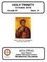 HOLY TRINITY. October Volume 47 Issue 10. Saint Luke the Evangelist (Feast Day: October 18)