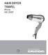 HAIR DRYER TRAVEL. Move HD 2509