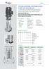 Vertical multistage centrifugal pumps in AISI 316 stainless steel