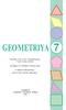 GEOMETRIYA 7. Umumiy o4rta ta lim maktablarining 7-sinfi uchun darslik. Tuzatilgan va to4ldirilgan uchinchi nashr