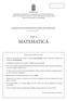 MATEMATICĂ TEST 1 INDICAŢII PENTRU LUCRU