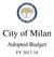 City of Milan. Adopted Budget FY