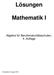 Lösungen Mathematik I