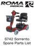 S742 Sorrento Spare Parts List