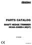 PARTS CATALOG SHAFT HEDGE TRIMMER HCAS-236ES-LW(37)
