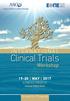 I N T E R N A T I O N A L. Clinical Trials. Workshop MAY 2017 ATHENS GREECE. Crowne Plaza Hotel