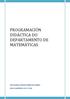 PROGRAMACIÓN DIDÁCTICA DO DEPARTAMENTO DE MATEMÁTICAS