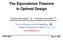 The Equivalence Theorem in Optimal Design