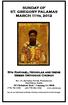 SUNDAY OF ST. GREGORY PALAMAS MARCH 11th, 2012