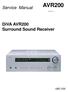 AVR200. Service Manual. DiVA AVR200 Surround Sound Receiver. Issue 1.0