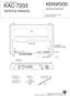 KAC-7203 SERVICE MANUAL POWER AMPLIFIER PRINTED IN JAPAN B (N) 957. E,M type. K type