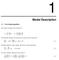 Model Description. 1.1 Governing equations. The vertical coordinate (eta) is defined by: p re f. z s p T 0 p T. p p T p s p T. η s