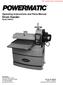 Operating Instructions and Parts Manual Drum Sander Model PM2244