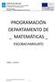 PROGRAMACIÓN DEPARTAMENTO DE _ MATEMÁTICAS _