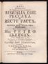 AEQÜALrA ESSE PECCATA REGTE FACTA, MAG. PETRO EKEKMAN, Moderante. Carolus Guft. Ekmansfon, Oftrogothus. In Audit. Carol. Maj.