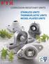 CORROSION RESISTANT UNITS STAINLESS UNITS THERMOPLASTIC UNITS NICKEL-PLATED UNITS