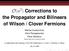 O(a 2 ) Corrections to the Propagator and Bilinears of Wilson / Clover Fermions