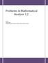 Problems In Mathematical Analysis 1,2. Authors: Hassan Jolany A.Sadighi (Assistant Professor In Islamic Azad University of Tabriz)