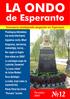 LA ONDO. de Esperanto ¹12. Internacia sendependa magazino en Esperanto