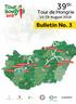 39 th. Bulletin No. 3. Tour de Hongrie August 2018