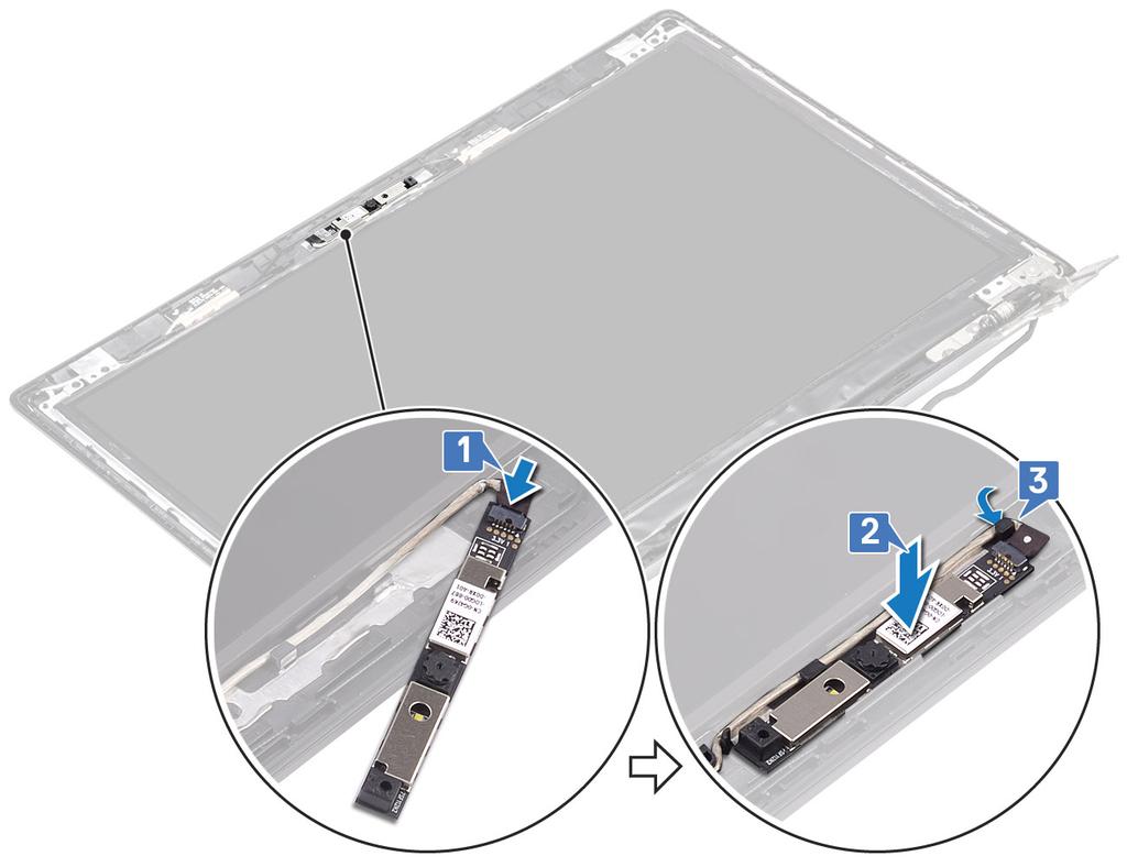 1 Follow the below procedure to install the camera in systems with the Touch functionality.