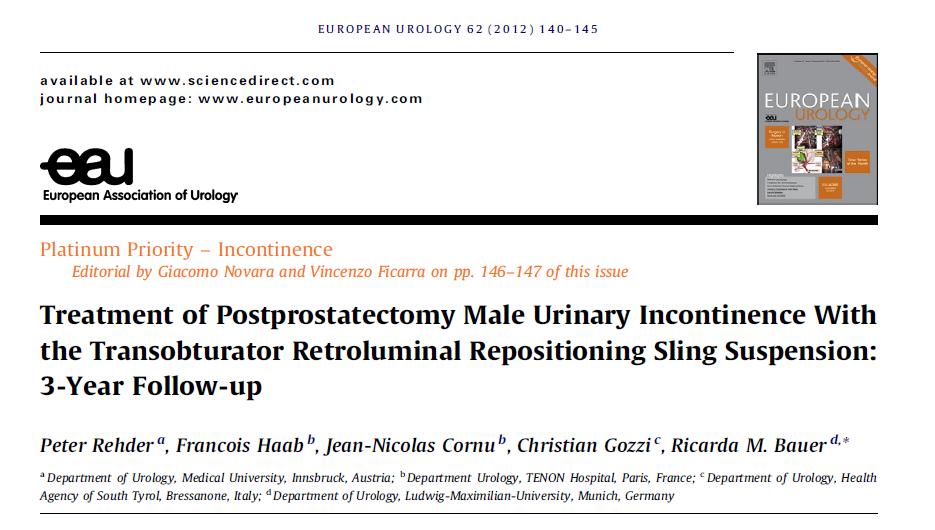 Cured Improved Main outcome (3-yr) 80 (53.0%) Cured+ Improved Failed 36 (23.8%) 116 (76.8%) 35 (23.2 %) Complications N (%) Mild perineal pain 78 (50.