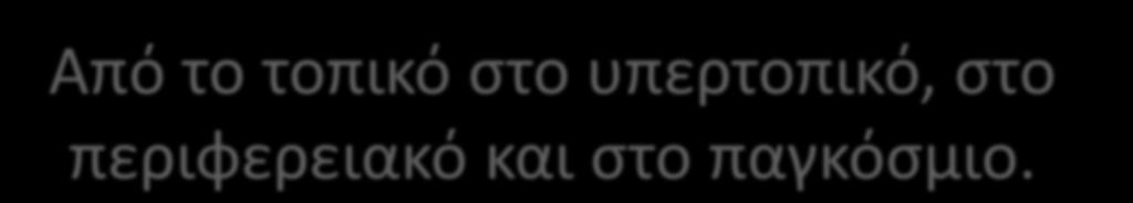 Από το τοπικό στο υπερτοπικό, στο
