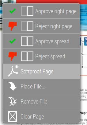 Softproof Σελίδας Από το Flipbook Δεξί click σε µια σελίδα Softproof