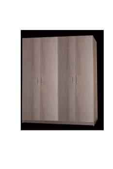 230-260x200x58 Quadruple wardrobe 3 partition 5 shelves 3 tubes 11502004 Ντουλάπα 4φυλλη.2μισοχ.4ράφ.2σωλ.