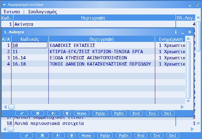 Βήμα 11 ο - Έλεγχος λογιστικών καταστάσεων Ο έλεγχος των λογαριασμών που μετέχουν στις λογιστικές καταστάσεις μπορεί να