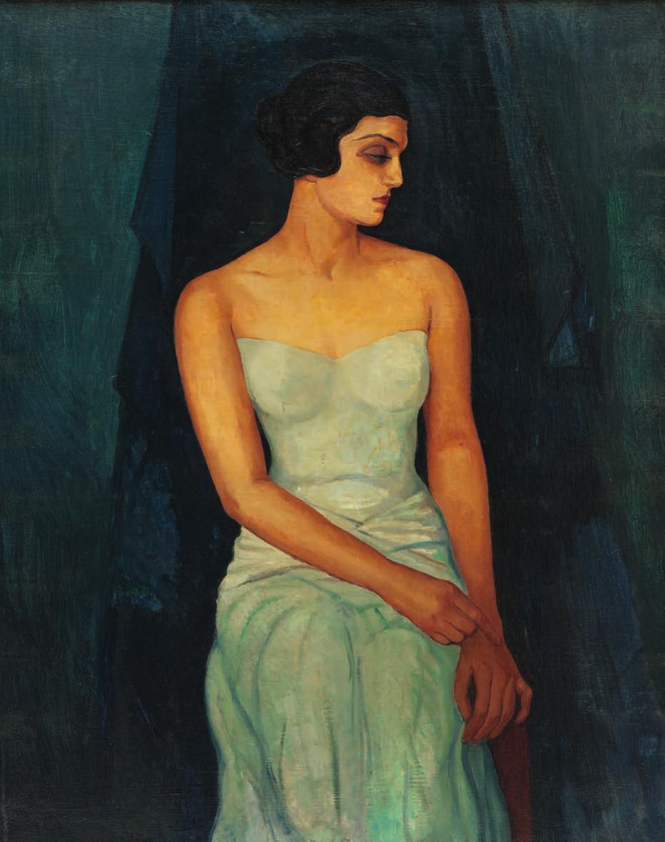 * 42 Βασίλης Φωτιάδης (1900-1975) Πορτραίτο της Αλίκης Διπλαράκου υπογεγραμμένο