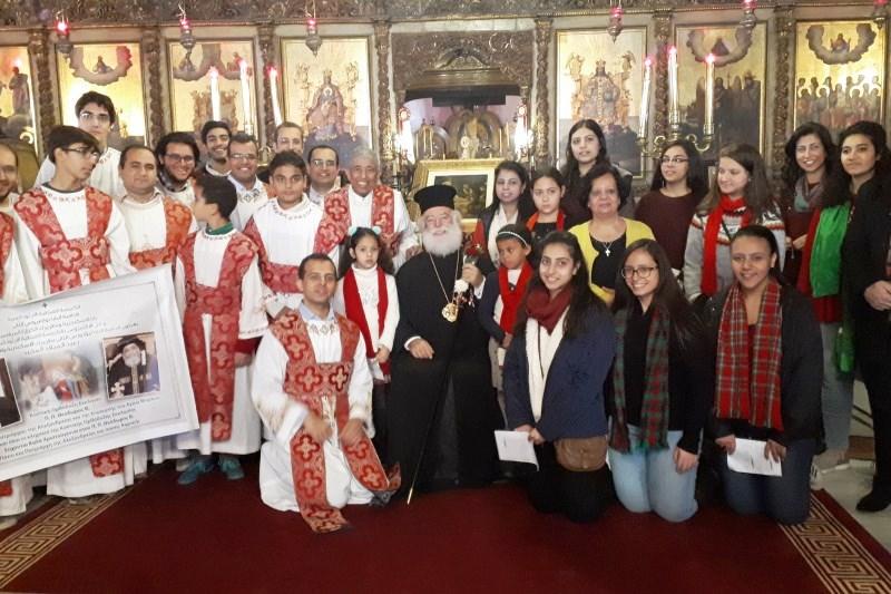Την 25η Δεκεμβρίου, ο Μακαριώτατος Πατριάρχης κ.κ. Θεόδωρος Β, εχοροστάτησε κατά τον Όρθρο και προηξήρχε της Χριστουγεννιάτικης Θείας Λειτουργίας στον Πατριαρχικό Ιερό Ναό του Αγίου Νικολάου Χαμζάουι, συλλειτουργούντων του Σεβ.