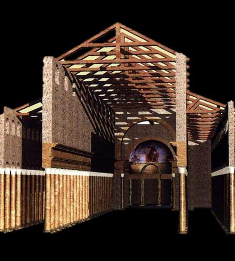Βασιλικές: ορθογώνια οικοδομήματα με ξύλινη στέγη.