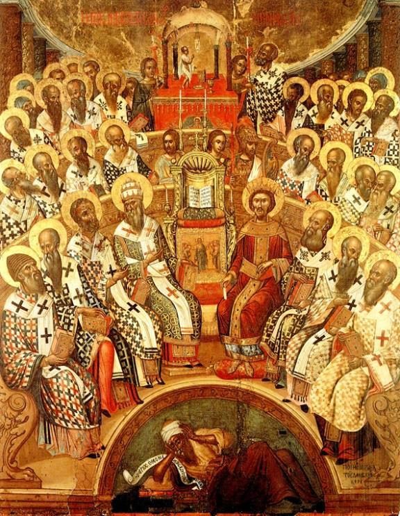 9 ΙΟΤΝΙΟΤ 2019 +ΚΤΡΙΑΚΗ ΣΩΝ ΑΓΙΩΝ ΠΑΣΕΡΩΝ +Κυριακῇ ἑβδόμῃ ἀπὸ ηοῦ Πάζχα, ηὴν ἐν Νικαίᾳ πρώηην Οἰκουμενικὴν ύνοδον ἑορηάζομεν, ηῶν ηριακοζίων δέκα καὶ ὀκηὼ θεοθόρων Παηέρων. Ἦχος πλ.