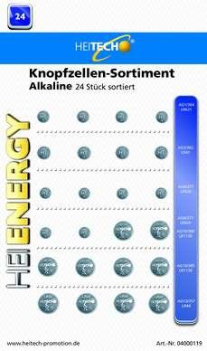 τηλεχειρηστήρια κ.τ.λ 04000119 Heitech 4250040901195 19710-0029 04000119, ΑΛΚΑΛΙΚΕΣ ΜΠΑΤΑΡΙΕΣ ΣΕ ΣΥΣΚΕΥΑΣΙΑ blister 4x AG1/364/LR621 4x AG3/392/LR41 6x AG4/377/LR626 6x AG10/389/LR1130 4x