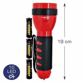FLASH ME 10 LED, Περιστροφικός διακόπτης ενεργοποίησης / απενεργοποίησης Αντιολισθητικό πλαστικό προστατευτικό στη λαβή και το διακόπτη Κορδόνι μεταφοράς Υλικό: ABS Έτοιμο για