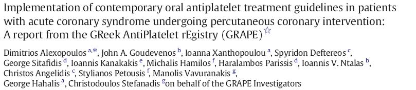 Appropriateness of overall P2Y12