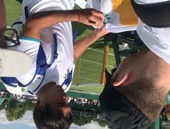 second-round loss. In an interview to the Wimbledon website, Marcos Baghdatis commented on how he dealt with Roger Federer, Rafael Nadal and Novak Djokovic who played in the same era as his.
