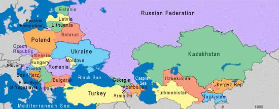Χάρτης Ανατολικής Ευρώπης και Κεντρικής Ασίας Περιοχές της Ανατολικής Ευρώπης και Κεντρικής Ασίας Πίνακας 1.