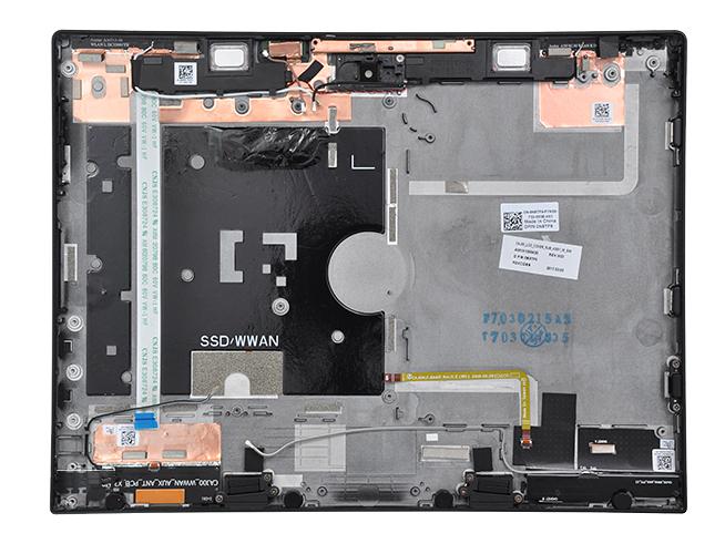 3 Περάστε το καλώδιο της WLAN μέσα από τα κλιπ συγκράτησής του στο tablet.