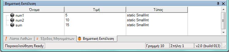 Αν δεν θέλουμε το περιεχόμενο της μεταβλητής να τυπωθεί σε εκθετική μορφή τότε πρέπει να καθορίσουμε σε πόσα διαστήματα θα τυπωθεί η μεταβλητή και πόσα δεκαδικά ψηφία θα εμφανιστούν.