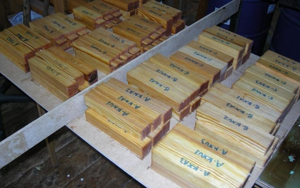 3 ο ζηάδιο: Γιαμόπθυζη και επεξεπγαζία δοκιμίυν μεηά ηον εμποηιζμό Μεηά από ηνλ εκπνηηζκό, ηα δνθίκηα αθέζεθαλ γηα κία εβδνκάδα ζε θιεηζηό ρώξν γηα λα ζηαζεξνπνηεζεί ην βάξνο ηνπο