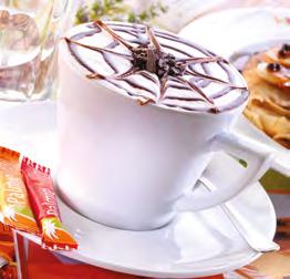 Hot drink made from vanilla palmieccino,decaffeinated palmieccino (with flavor of mocha and cocoa) and fresh milk.