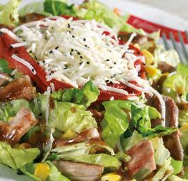 VICTORIA Green salad, iceberg, radicchio, grated carrot, olives, corn, black sesame, tomato, cucumber, croutons with the aroma of garlic and dressing made from balsamic vinegar, virgin olive oil and