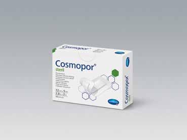 Περιποίηση Τραυμάτων Cosmopor Ε Αυτοκόλλητη αποστειρωμένη αντικολλητική γάζα από μη υφασμένο υλικό Από μη υφασμένο υλικό, δεν προσφύεται στο τραύμα. Καλή απορροφητικότητα και εφαρμογή.