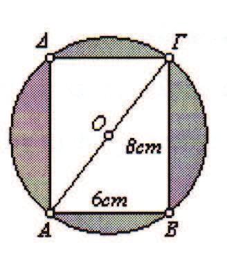 και ΑΓ=13 cm. ΘΕΜΑ 3ο Στο παραπάνω σχήμα το ορθογώνιο ΑΒΓΔ έχει διαστάσει ΑΒ=6cm, ΒΓ=8cm και είναι εγγεγραμμένο σε κύκλο με κέντρο Ο και ακτίνα ρ. Α. Να υπολογίσετε την διάμετρό του ΑΓ.