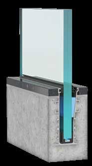 You see only glass, without any interruptions to detract from the look. A system that greatly reduces installation costs.
