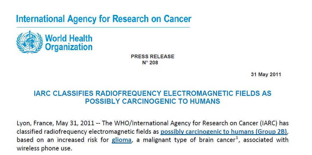 International opinions IARC (2011)